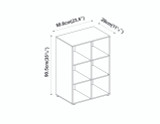 6-Cube Shelving Unit With Wooden Doors