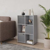 6-Cube Shelving Unit With Wooden Doors