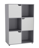 6-Cube Shelving Unit With Wooden Doors