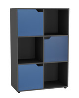 6-Cube Shelving Unit With Wooden Doors