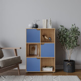 6-Cube Shelving Unit With Wooden Doors