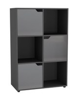6-Cube Shelving Unit With Wooden Doors