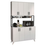 Large 8-Door Kitchen Cabinet & Counter Unit