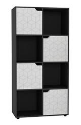 8-Cube Shelving Unit With Geo Doors