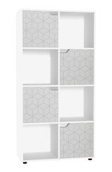 8-Cube Shelving Unit With Geo Doors