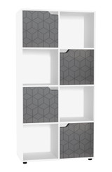 8-Cube Shelving Unit With Geo Doors