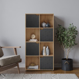 8-Cube Shelving Unit With Geo Doors