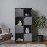 8-Cube Shelving Unit With Geo Doors