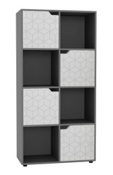 8-Cube Shelving Unit With Geo Doors