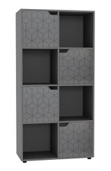 8-Cube Shelving Unit With Geo Doors