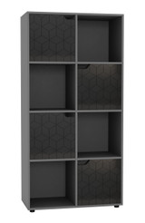 8-Cube Shelving Unit With Geo Doors