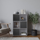 6-Cube Shelving Unit With Geo Doors
