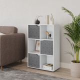 6-Cube Shelving Unit With Geo Doors