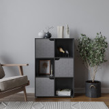 6-Cube Shelving Unit With Geo Doors