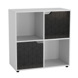 4 -Cube Shelving Unit With Geo Doors - Square