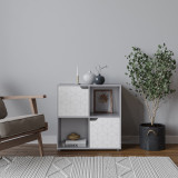 4 -Cube Shelving Unit With Geo Doors - Square