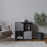 4 -Cube Shelving Unit With Geo Doors - Square