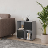 4 -Cube Shelving Unit With Geo Doors - Square