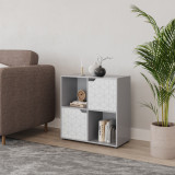 4 -Cube Shelving Unit With Geo Doors - Square