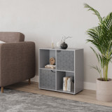 4 -Cube Shelving Unit With Geo Doors - Square