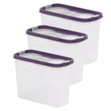 2L Plastic Food Storage Container With Click Lid Set - 1/3