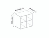 4-Cube Shelving Unit - Square