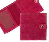 Suede License and Insurance Holder - Hot Pink