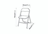 4-Pc Folding Chair Set with Cushioned Velvet Seat and Back