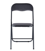 4 & 6 Pc Folding Chair Set with Cushioned Velvet Seat and Back