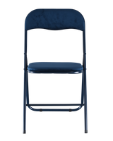 4 & 6 Pc Folding Chair Set with Cushioned Velvet Seat and Back