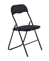 4 & 6 Pc Folding Chair Set with Cushioned Velvet Seat and Back