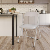 4 & 6 Pc Folding Chair Set with Cushioned Velvet Seat and Back