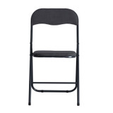 4-Pc Folding Chair Set with Cushioned Ribcord Seat and Back