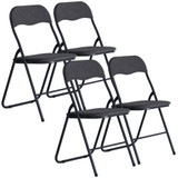 Set of 4 & 6 Padded Ripcord Folding Chairs