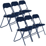 Set of 4 & 6 Padded Ripcord Folding Chairs
