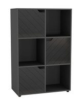 6-Cube Shelving Unit With Lined Doors