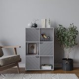 6-Cube Shelving Unit With Lined Doors