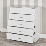 4 Piece Modern Bedroom Set Wardrobe Chest & Bedside Cabinets