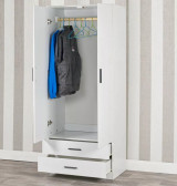 4 Piece Modern Bedroom Set Wardrobe Chest & Bedside Cabinets