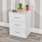 4 Piece Modern Bedroom Set Wardrobe Chest & Bedside Cabinets