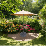 20L Rattan Garden Patio Parasol Base & Umbrella Stand