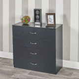 3 Piece Bedroom Furniture Set Wardrobe 4 Drawer Chest Bedside Table