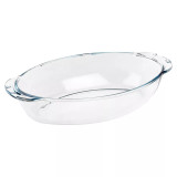 2.25L Borcam Oval Casserole Glass Dish with Lid