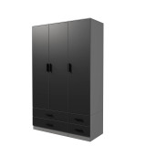 Tripoli 3 Door 4 Drawer Wardrobe Bedroom Furniture- 180x108x46cm