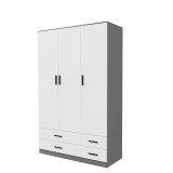 Tripoli 3 Door 4 Drawer Wardrobe Bedroom Furniture- 180x108x46cm