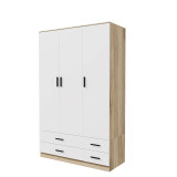 Tripoli 3 Door 4 Drawer Wardrobe Bedroom Furniture- 180x108x46cm