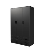 Tripoli 3 Door 4 Drawer Wardrobe Bedroom Furniture- 180x108x46cm