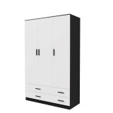 Tripoli 3 Door 4 Drawer Wardrobe Bedroom Furniture- 180x108x46cm