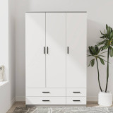Tripoli 3 Door 4 Drawer Wardrobe Bedroom Furniture- 180x108x46cm