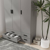 Tripoli 3 Door 4 Drawer Wardrobe Bedroom Furniture- 180x108x46cm